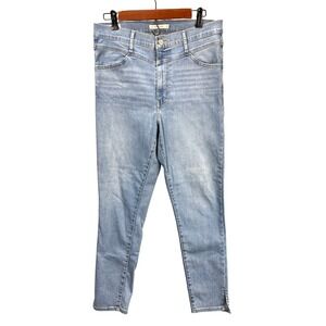 Levis Jeans Mile High Super Skinny Womens 32 Blue Light Wash High Rise Stretch